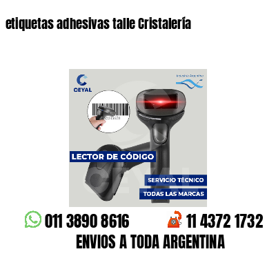 etiquetas adhesivas talle Cristalería