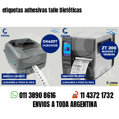 etiquetas adhesivas talle Dietéticas