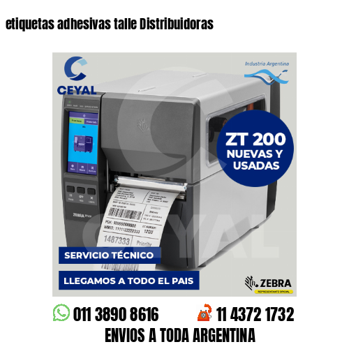 etiquetas adhesivas talle Distribuidoras
