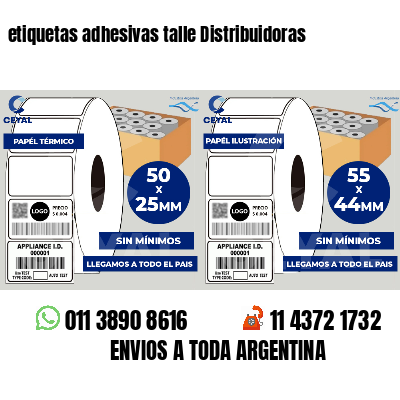 etiquetas adhesivas talle Distribuidoras