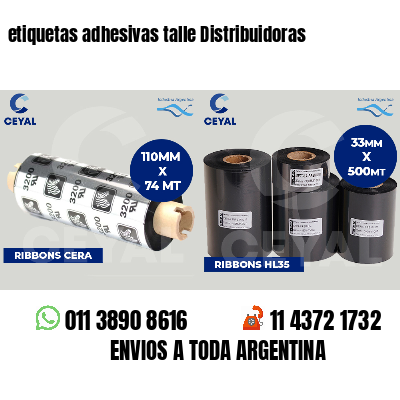 etiquetas adhesivas talle Distribuidoras