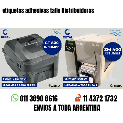 etiquetas adhesivas talle Distribuidoras