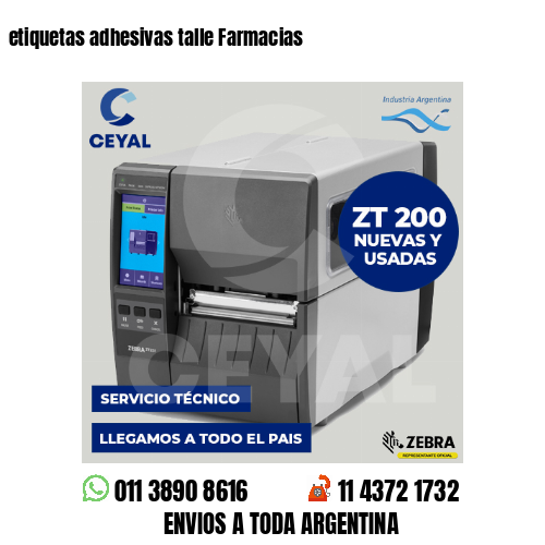 etiquetas adhesivas talle Farmacias