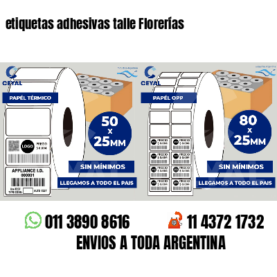 etiquetas adhesivas talle Florerías