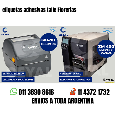 etiquetas adhesivas talle Florerías