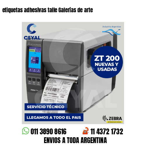 etiquetas adhesivas talle Galerías de arte