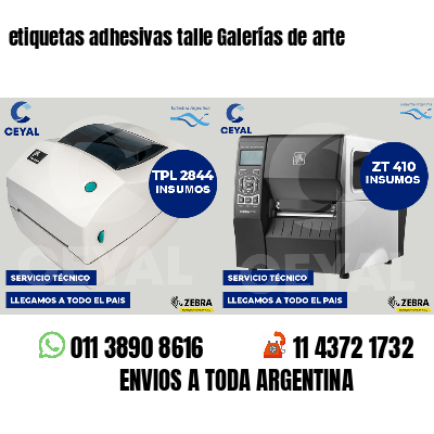 etiquetas adhesivas talle Galerías de arte