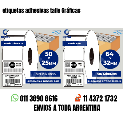 etiquetas adhesivas talle Gráficas