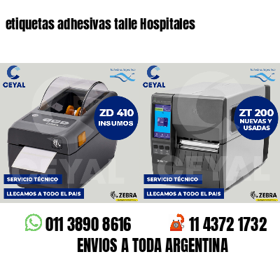 etiquetas adhesivas talle Hospitales