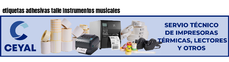 etiquetas adhesivas talle Instrumentos musicales