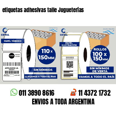 etiquetas adhesivas talle Jugueterías
