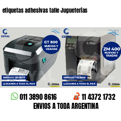etiquetas adhesivas talle Jugueterías