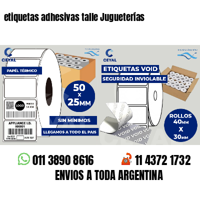 etiquetas adhesivas talle Jugueterías