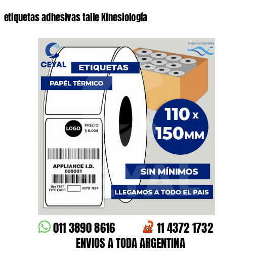 etiquetas adhesivas talle Kinesiología