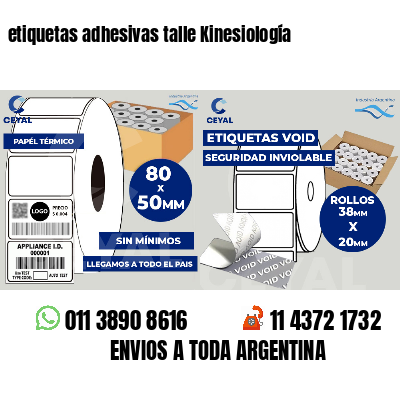 etiquetas adhesivas talle Kinesiología
