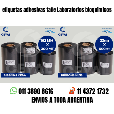 etiquetas adhesivas talle Laboratorios bioquímicos