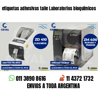 etiquetas adhesivas talle Laboratorios bioquímicos