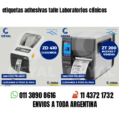etiquetas adhesivas talle Laboratorios clínicos