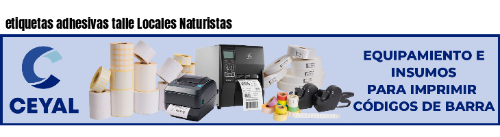 etiquetas adhesivas talle Locales Naturistas