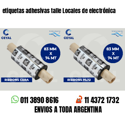 etiquetas adhesivas talle Locales de electrónica