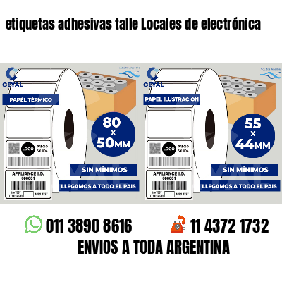 etiquetas adhesivas talle Locales de electrónica
