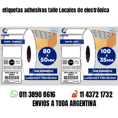 etiquetas adhesivas talle Locales de electrónica