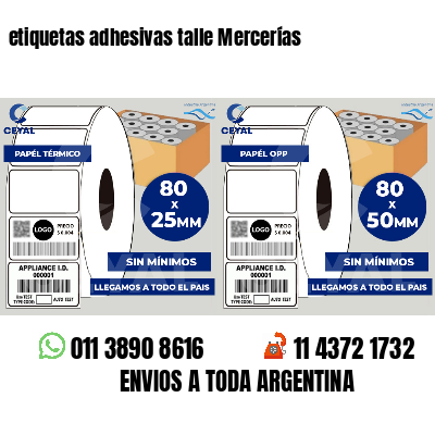 etiquetas adhesivas talle Mercerías