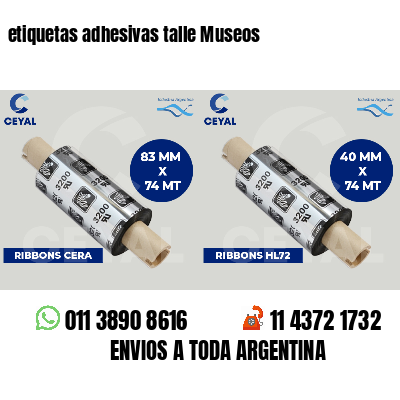 etiquetas adhesivas talle Museos