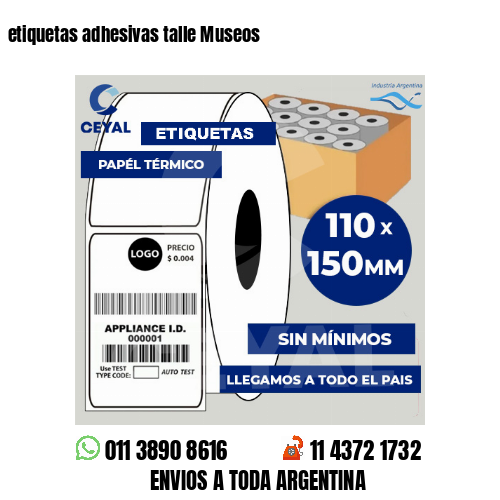 etiquetas adhesivas talle Museos