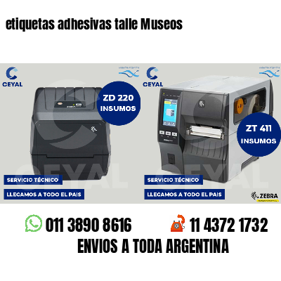 etiquetas adhesivas talle Museos