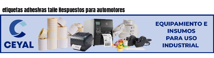 etiquetas adhesivas talle Respuestos para automotores