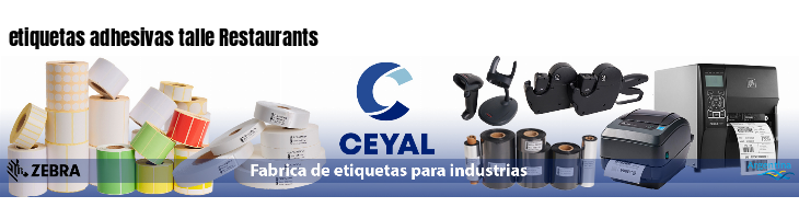 etiquetas adhesivas talle Restaurants