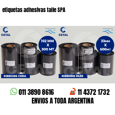 etiquetas adhesivas talle SPA