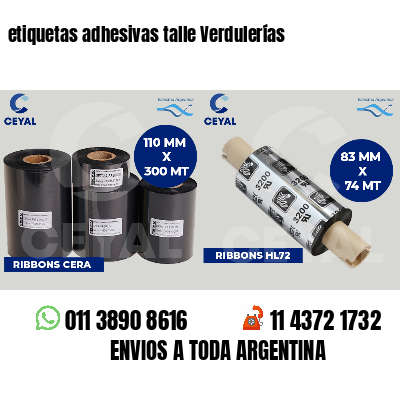 etiquetas adhesivas talle Verdulerías