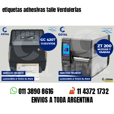 etiquetas adhesivas talle Verdulerías