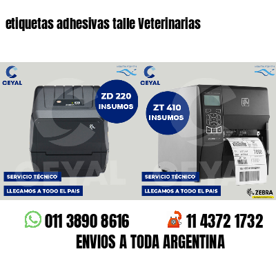 etiquetas adhesivas talle Veterinarias