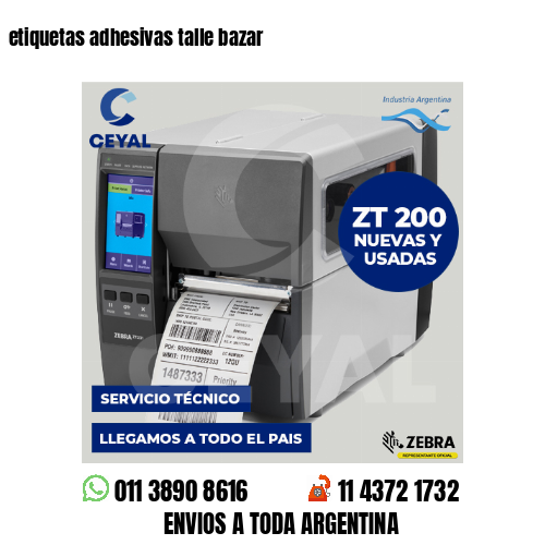 etiquetas adhesivas talle bazar