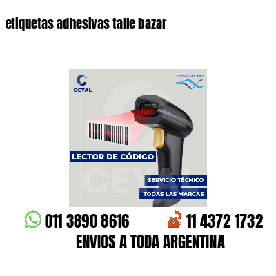 etiquetas adhesivas talle bazar