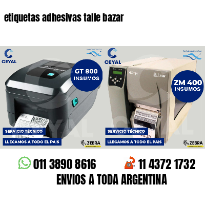 etiquetas adhesivas talle bazar