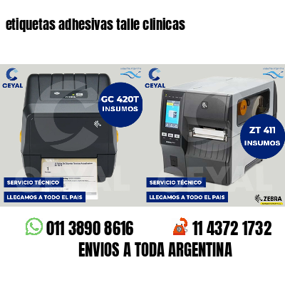 etiquetas adhesivas talle clinicas