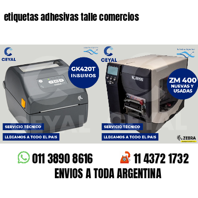 etiquetas adhesivas talle comercios