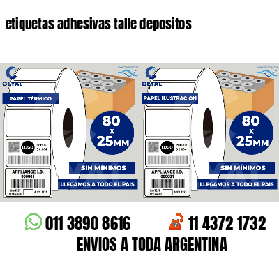 etiquetas adhesivas talle depositos