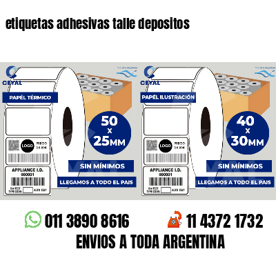 etiquetas adhesivas talle depositos
