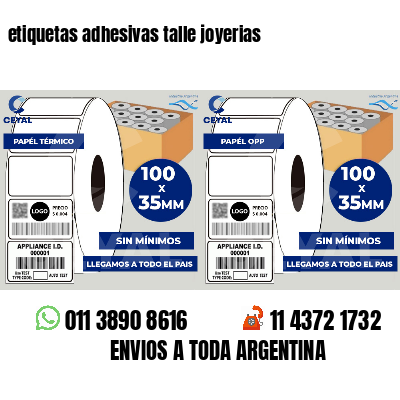 etiquetas adhesivas talle joyerias