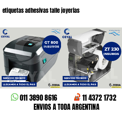 etiquetas adhesivas talle joyerias
