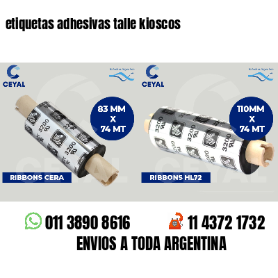 etiquetas adhesivas talle kioscos