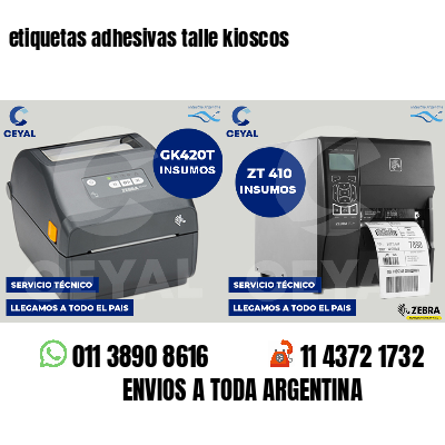 etiquetas adhesivas talle kioscos