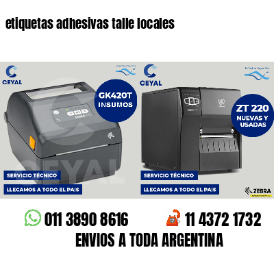 etiquetas adhesivas talle locales