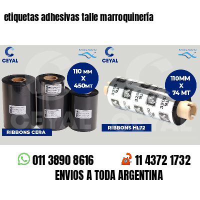 etiquetas adhesivas talle marroquinería