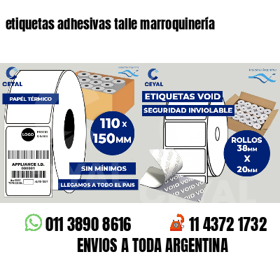 etiquetas adhesivas talle marroquinería